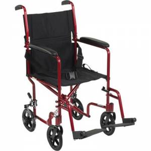 Drive Lightweight Transport Wheelchair- 19 Red